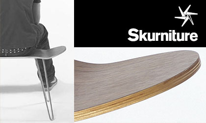 Not quite recycled skateboard furniture - Skurniture