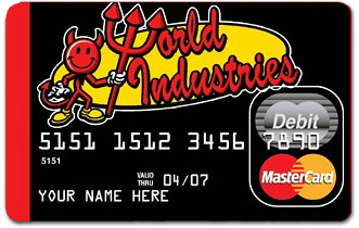 World Industries on a prepaid debit credit card
