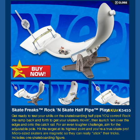 Hot Wheels Skate Freaksâ„¢ Rock ‘N Skate Half Pipeâ„¢ Playset