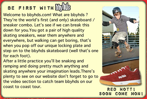 Bbyhds skateboard sneaker combo