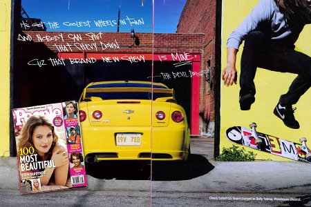 Chevy Cobalt advert with skateboarding