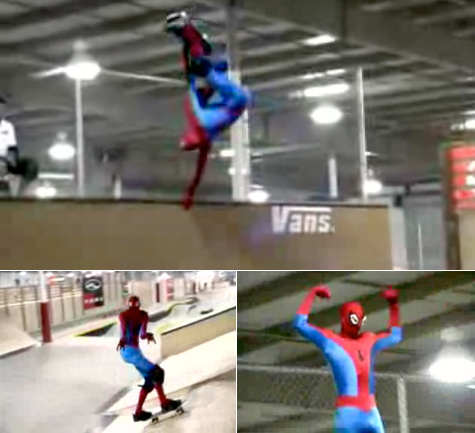 Spiderman skating