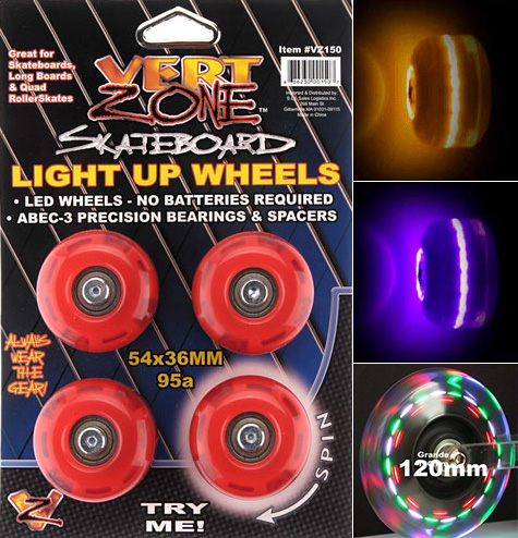 LED skateboard wheels