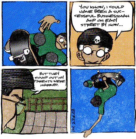 comic about skateboarding and success