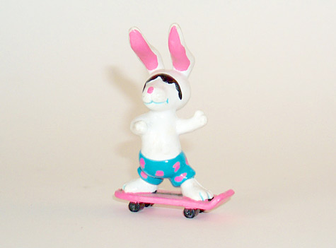 Bunny on a skateboard