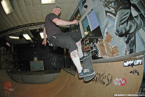 Cody Weaver at Pistols skate shop