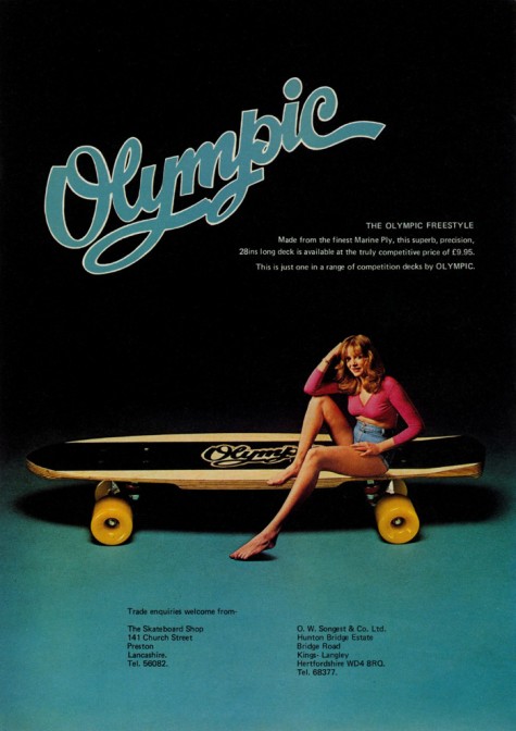 Olympic skateboard advert from the 70s