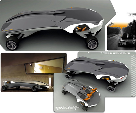 Concept car looks like a skateboard