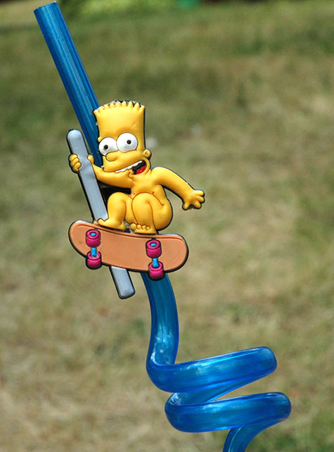Bart Simpson Slurpee straw