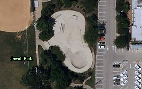 Deerfield Illinois skatepark aerial view