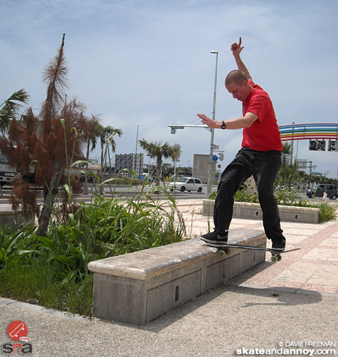 Skateboarding in Okinawa Japan