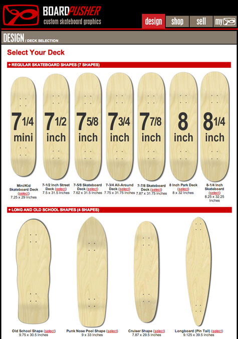 board pusher sizes