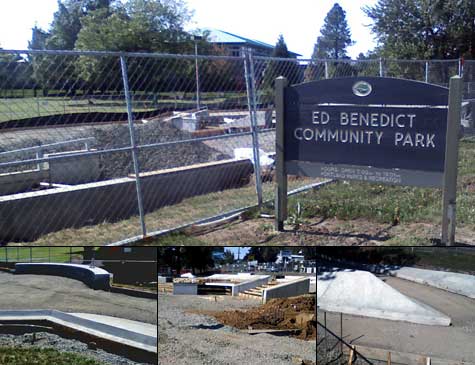 Ed Benedict skatepark progress Portland, Oregon