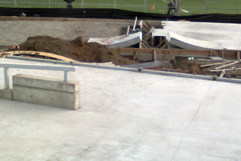 Ed Benedict Skate Plaza progress 10-14-2008