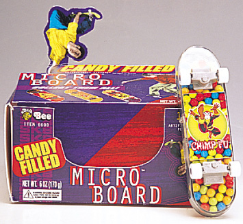 Micro Board candy in a skateboard