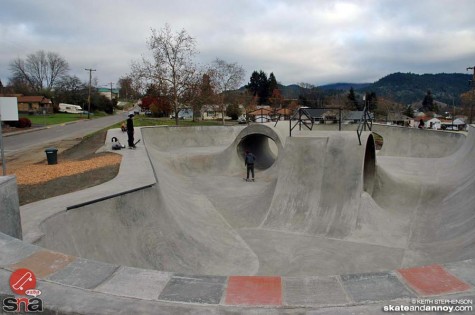 Myrtle Creek Oregon Skatepark overview