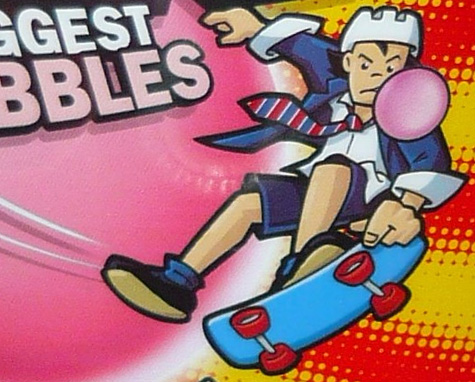 chupa chups skaeboarder on candy package