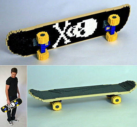 Nathan Sawaya - lego skateboard sculpture