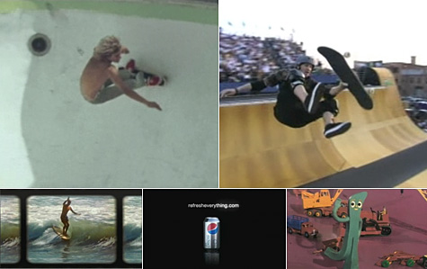 Pepsi Superbowl commercial with skateboarding