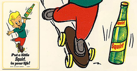 squirt soda skateboard sticker 1977