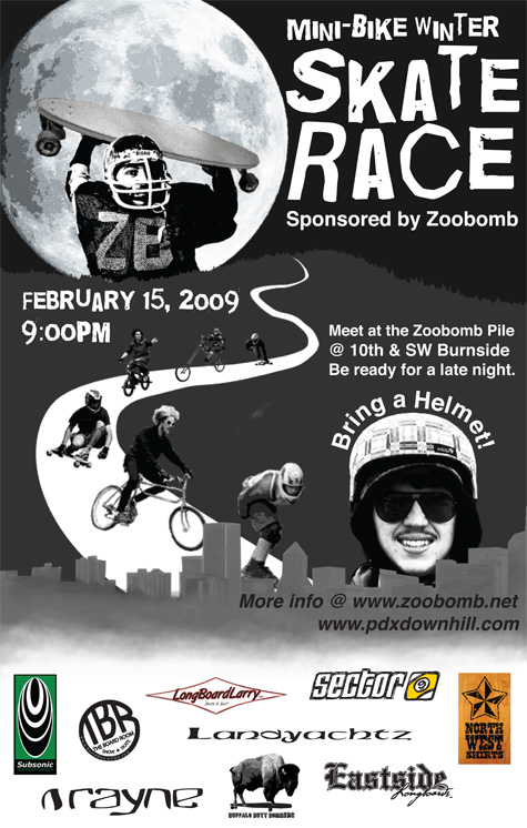 zoo bomb night race feb 15th at 9:00 pm