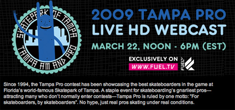Tampa Pro live webcast on Fuel TV