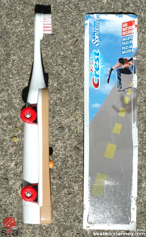 Crest Spinbrush skateboard 7076