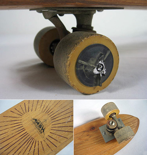 Nash skateboard, clay wheels and hub caps
