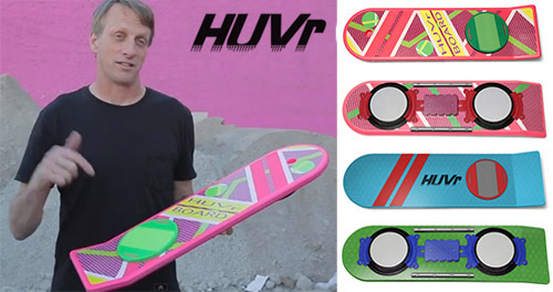 Huvr Board with Tony Hawk and Christopher Lloyd