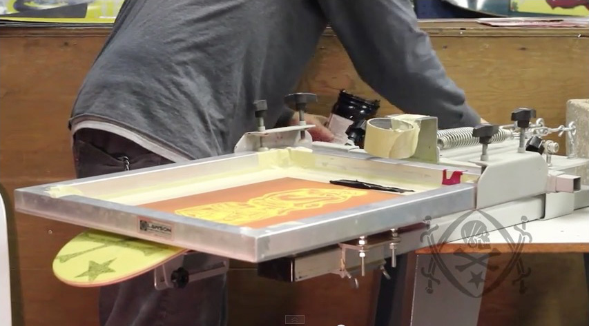 Silk Skates© DIY Skateboard Screen Printing Press skateboarding printer machine 