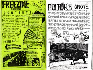 Freezine #11 pages 2-3