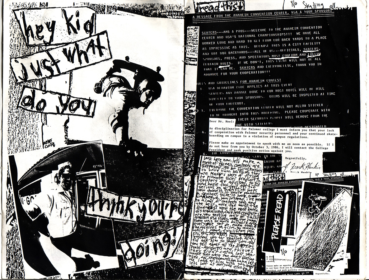Swank Zine: NSA Issue – Pages 4-5 – Skate and Annoy Galleries