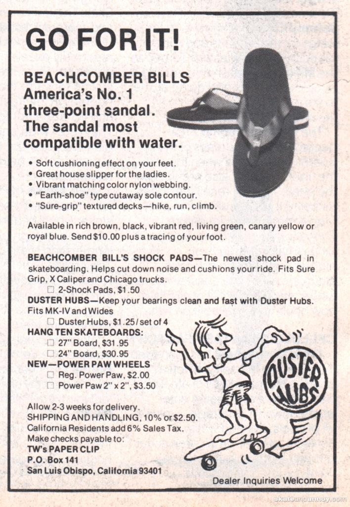 Beachcomber Bills: Duster Hubs â Skate and Annoy Galleries