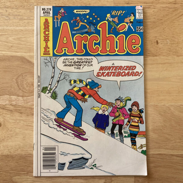Archie #270 - 1978: Winterized Skateboard on Cover